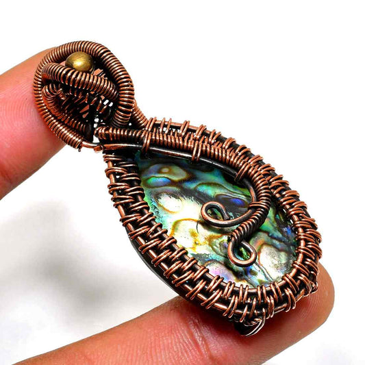 Ocean’s Essence – Abalone Copper Pendant