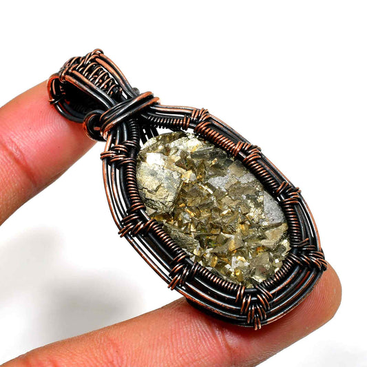 Fortune’s Embrace – Pyrite & Copper Pendant