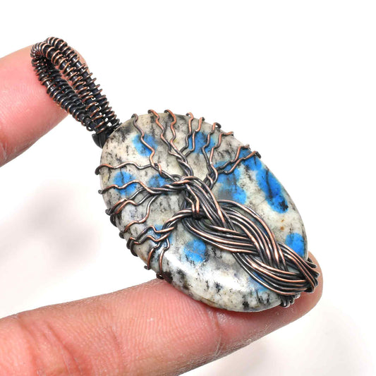 Gaia’s Embrace – Labradorite Copper Tree Pendant