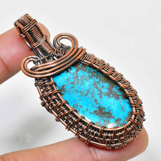 Tranquil Tide – Turquoise & Copper Pendant