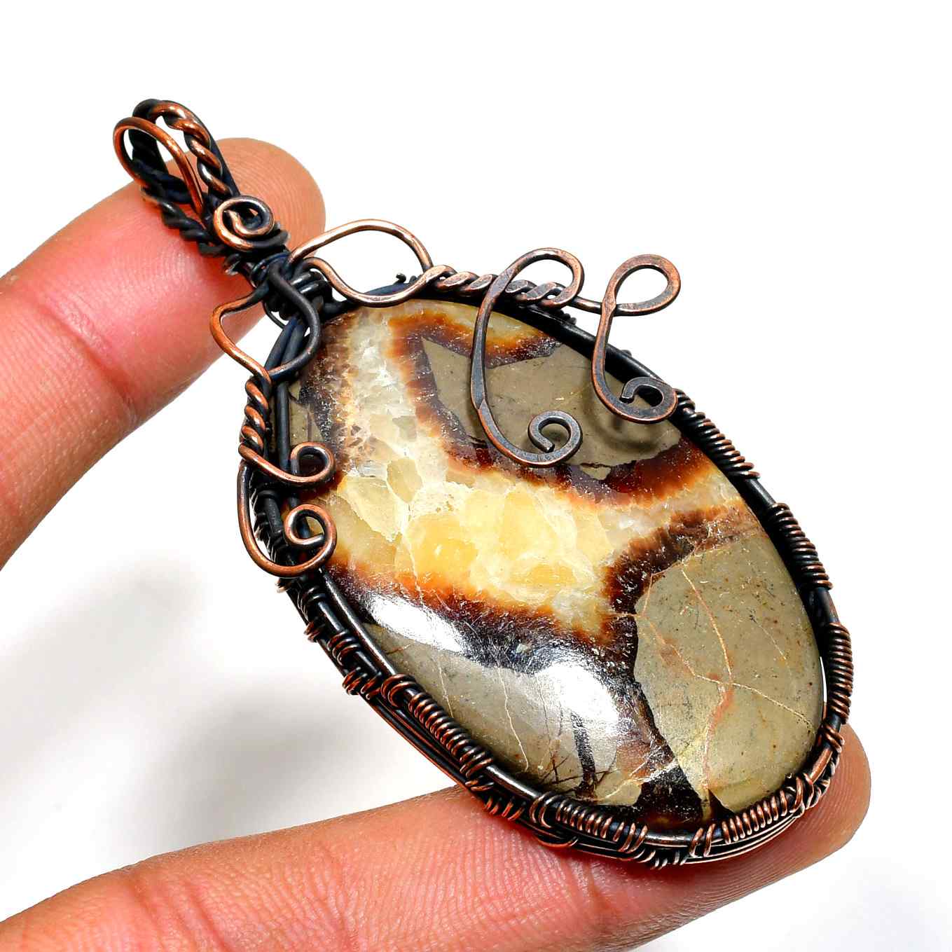 Gaia’s Whisper – Antique Silver Agate Pendant