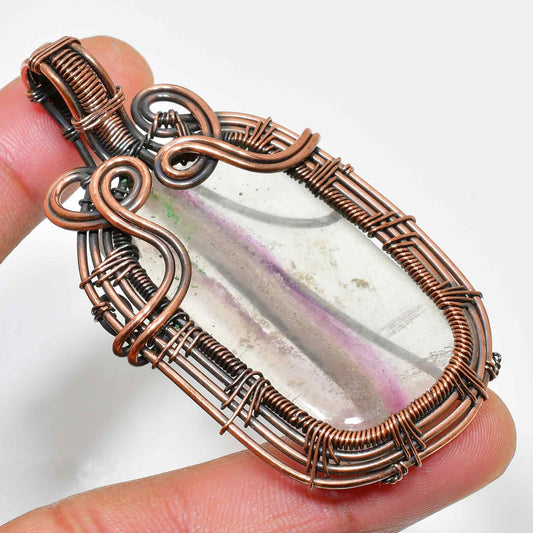 Cosmic Clarity – Quartz & Oxidized Copper Pendant