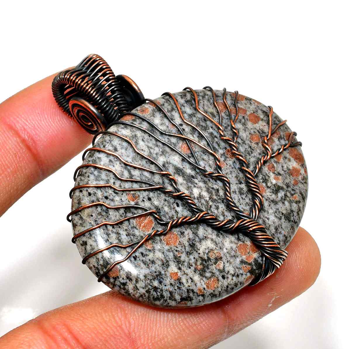 Gaia’s Anchor – Granite & Copper Pendant