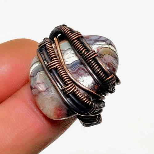 Terra’s Embrace – Agate Copper Ring