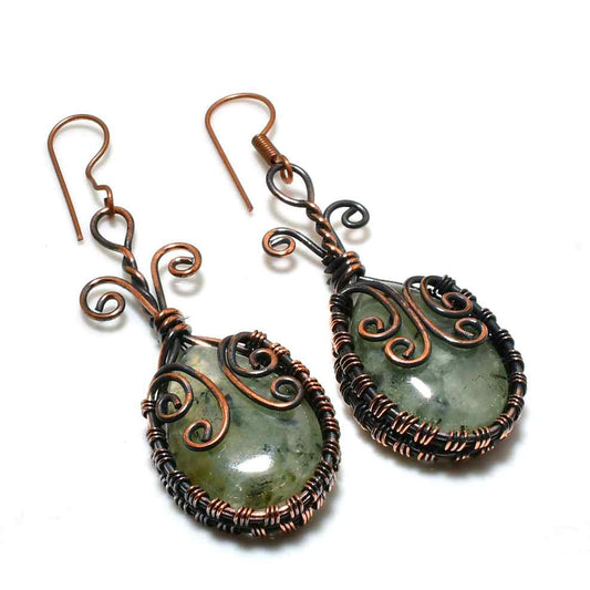 Arcane Glow – Labradorite Copper Earrings