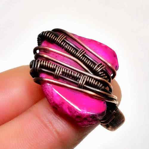 Amara’s Joy – Pink Tourmaline Copper Ring