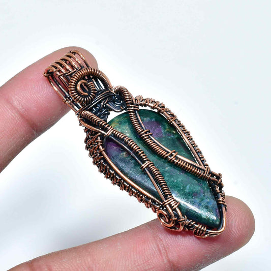 Earthsong – Amethyst Oxidized Copper Pendant