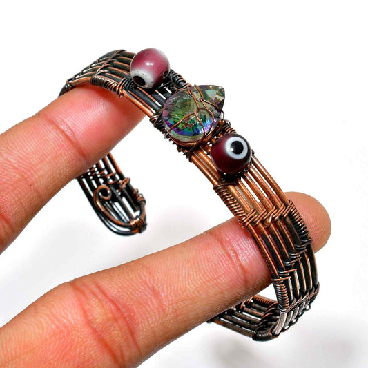 Mystic Bloom – Crystal Wire-Wrapped Bracelet