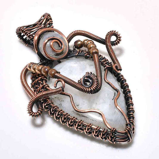 Sylvie’s Radiance – Quartz & Copper Wire Pendant
