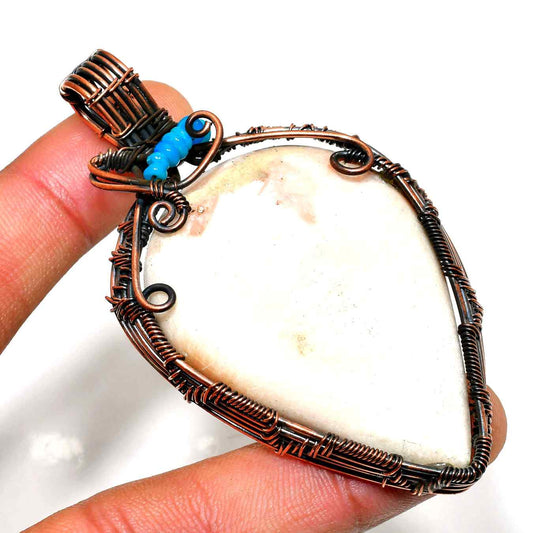 Ezra’s Veil – Natural Stone Copper Pendant