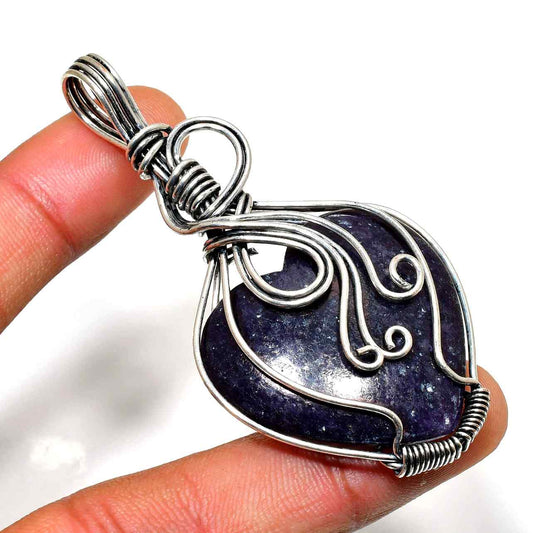 Ezra’s Veil – Mystic Amethyst & Oxidized Copper Pendant