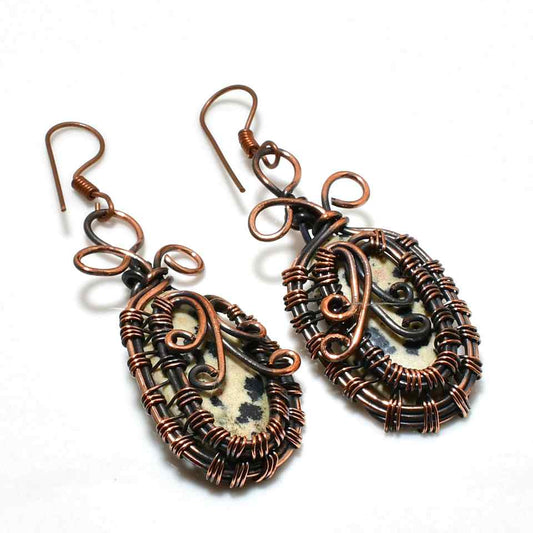 Earthen Song – Jasper & Copper Earrings