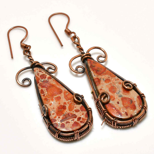 Grounded Grace – Jasper Copper Earrings