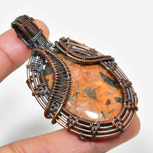 Gaia’s Anchor – Jasper Copper Pendant