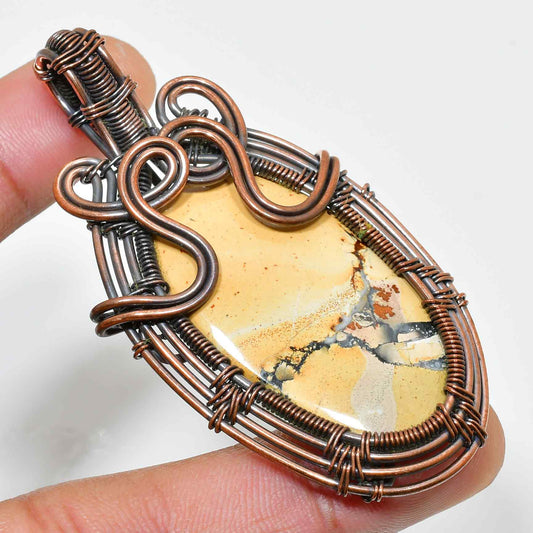 Desert Serenity – Jasper Copper Pendant