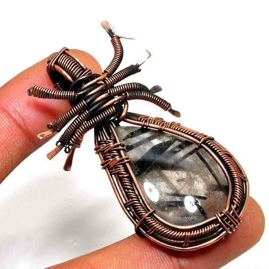 Mystic Radiance – Copper-Wrapped Crystal Pendant
