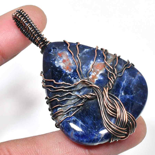Enchanted Waters – Sodalite Copper Pendant