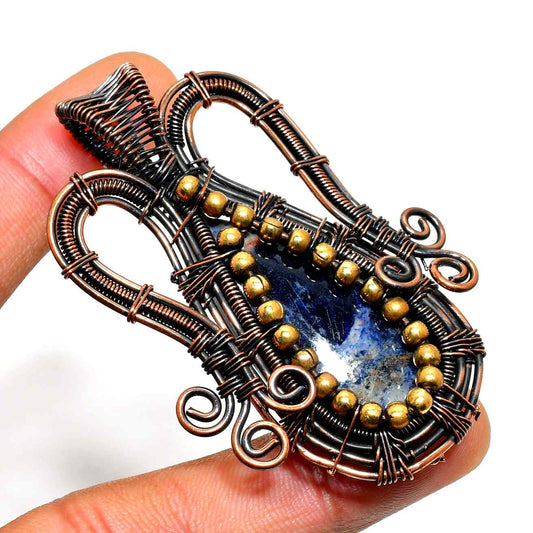 Muse’s Whisper – Artisan Wire-Wrapped Stone Pendant
