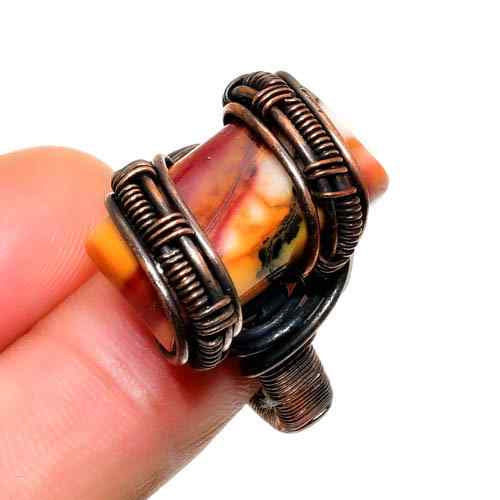 Gaia’s Embrace – Antique Bronze Agate Ring