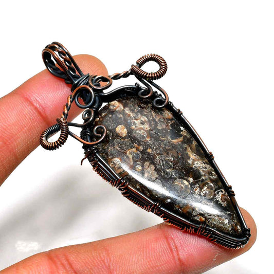 Gaia’s Shield – Black Tourmaline Copper Pendant