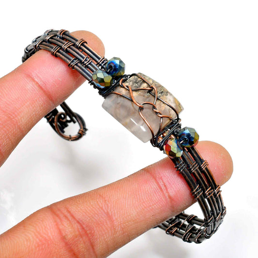 Gaia’s Embrace – Copper Crystal Bracelet