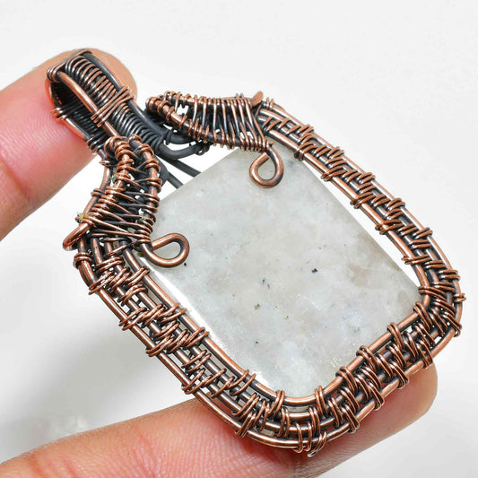 Ezra’s Veil – Quartz & Copper Pendant