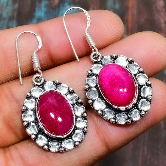 Ruby Radiance – Sterling Silver Drops