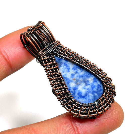 Serenity’s Embrace – Sodalite Copper Pendant