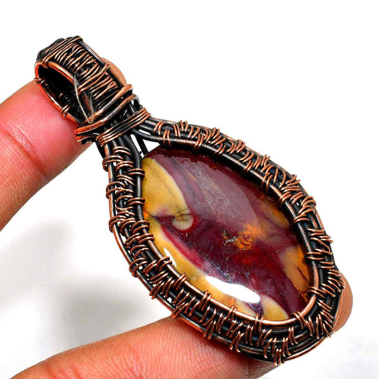 Ember Root – Red Jasper Copper Pendant