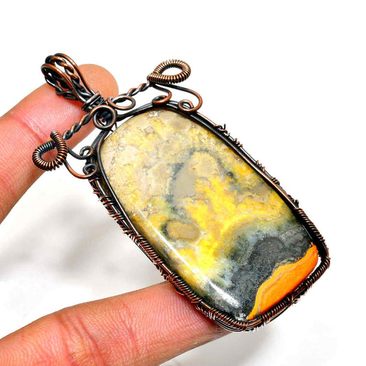 Terra’s Muse – Copper-Wrapped Gemstone Pendant