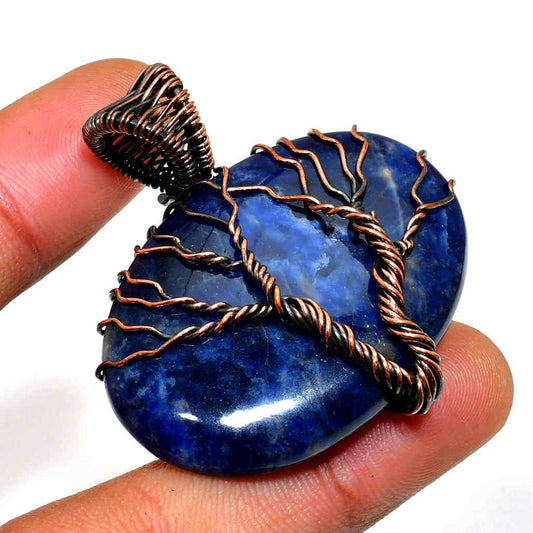 Celestial Wisdom – Lapis Lazuli Copper Pendant