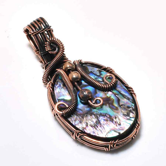 Ocean’s Embrace – Abalone & Antique Bronze Pendant