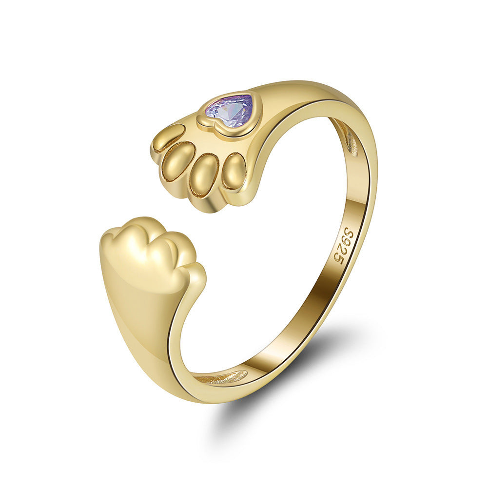 Personalized Paw Love Ring