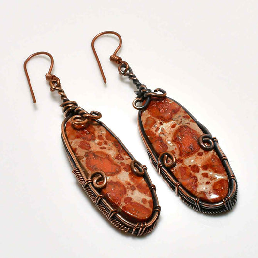 Earth’s Embrace – Jasper & Oxidized Copper Earrings