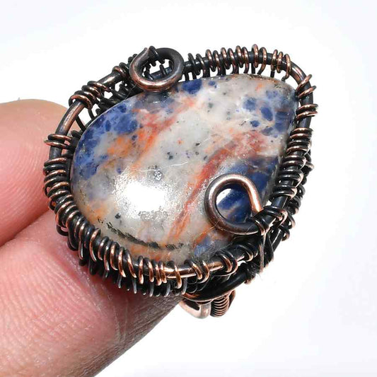 Tidal Serenity – Ocean Jasper Copper Ring