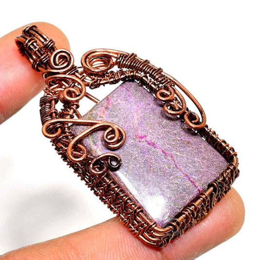 Ezra’s Veil – Handcrafted Amethyst & Copper Pendant