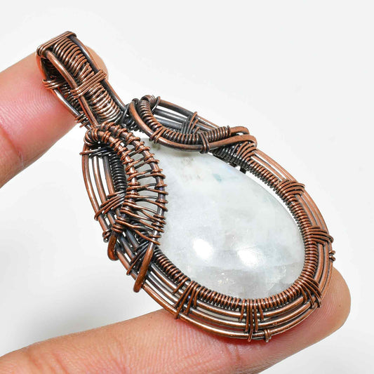 Selene’s Glow – Moonstone Copper Talisman