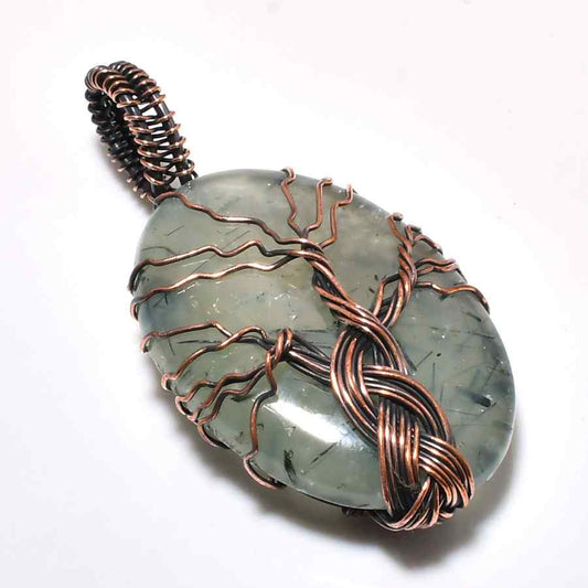 Gaia’s Embrace – Greenstone Tree of Life Pendant