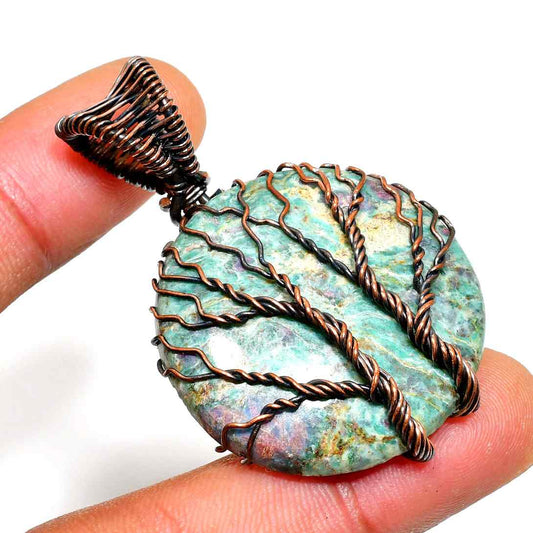Earth’s Embrace – Turquoise Copper Pendant