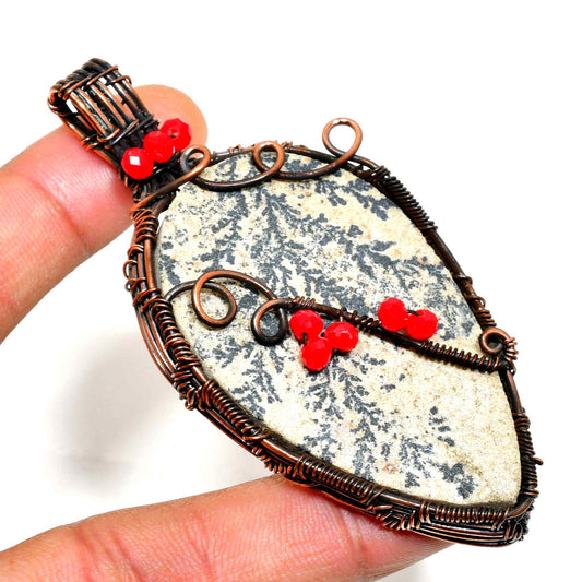 Earth’s Embrace – Red Jasper Copper Pendant