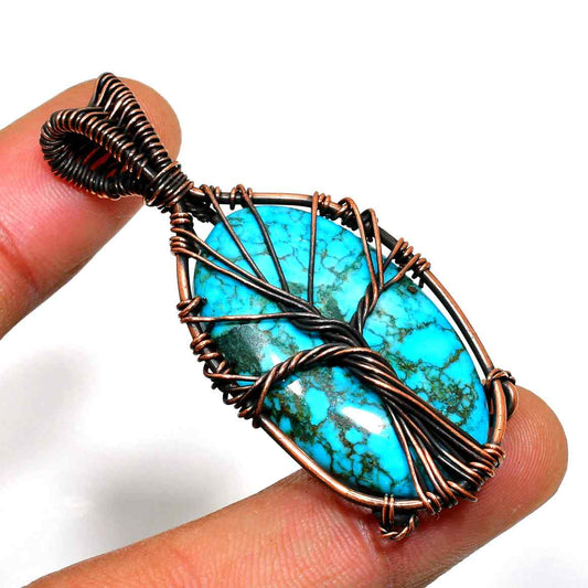 Tranquil Tides – Turquoise Copper Pendant