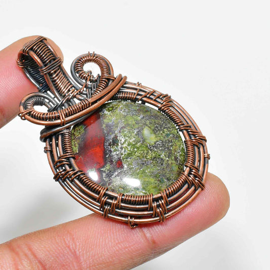 Earth’s Anchor – Oxidized Copper Gemstone Pendant