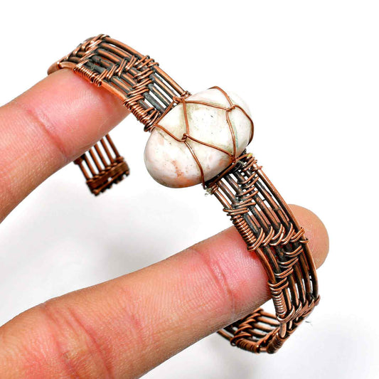 Aether Bracelet – White Turquoise & Oxidized Copper