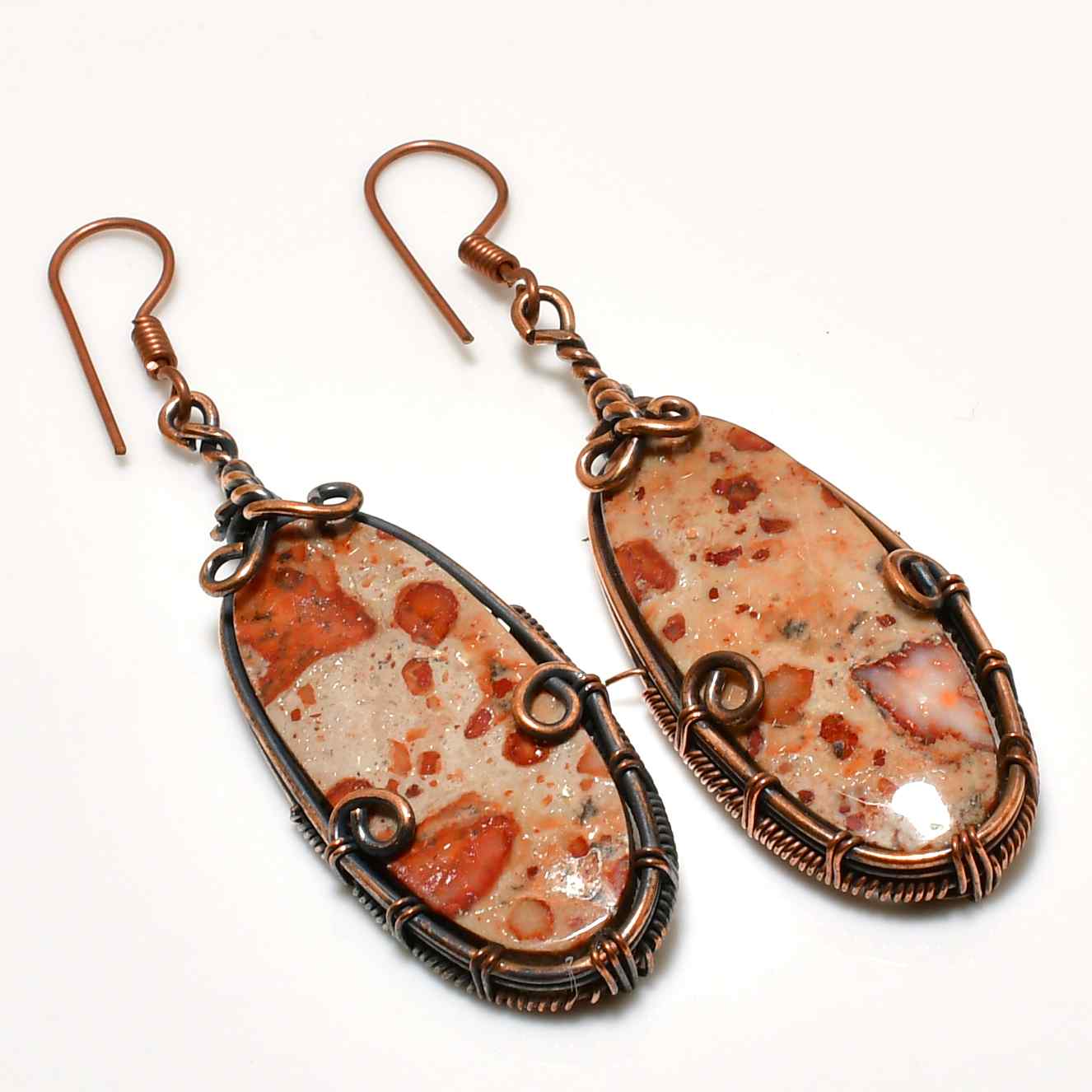 Terra’s Muse – Jasper & Copper Earrings