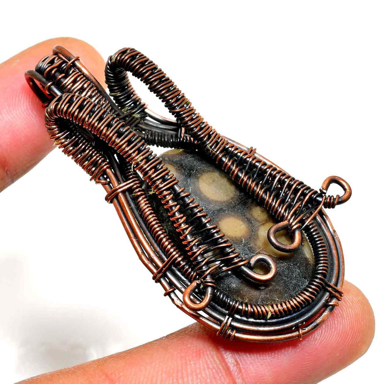 Gaia’s Balance – Copper & Stone Pendant
