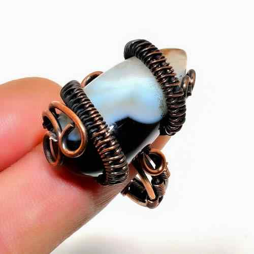 Luna’s Harmony – Copper & Natural Stone Ring