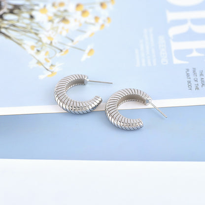 Vintage Oval Textured Earrings