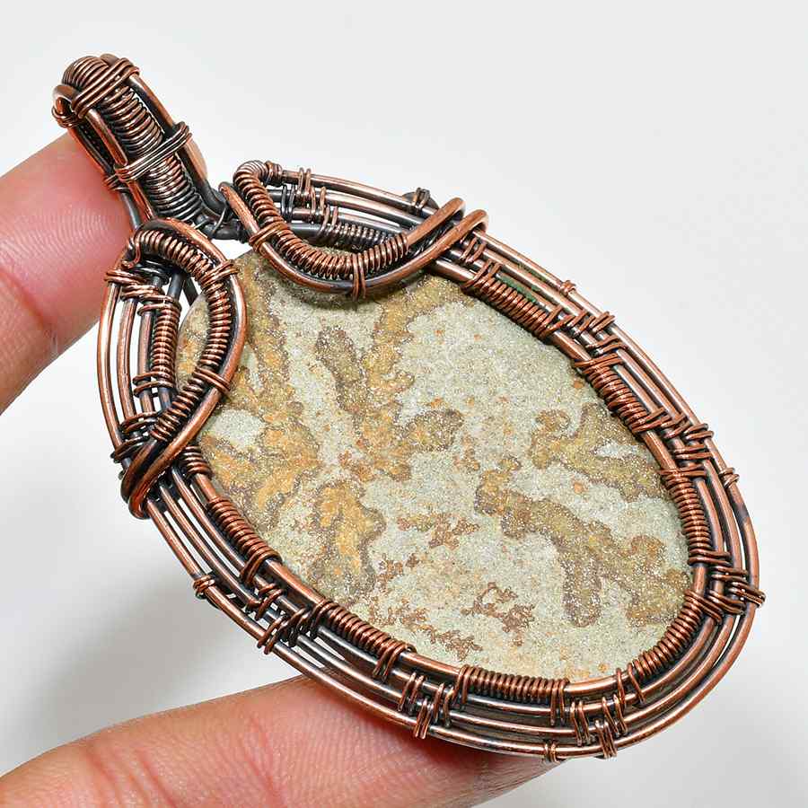Gaia’s Talisman – Natural Stone Copper Pendant