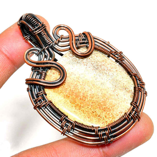 Sunlit Prosperity – Citrine & Copper Pendant