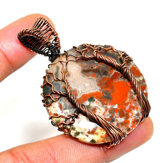 Gaia’s Embrace – Jasper & Copper Pendant